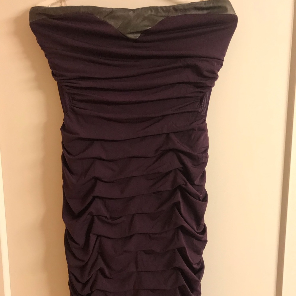 Plum cutout waist bodycon minidress